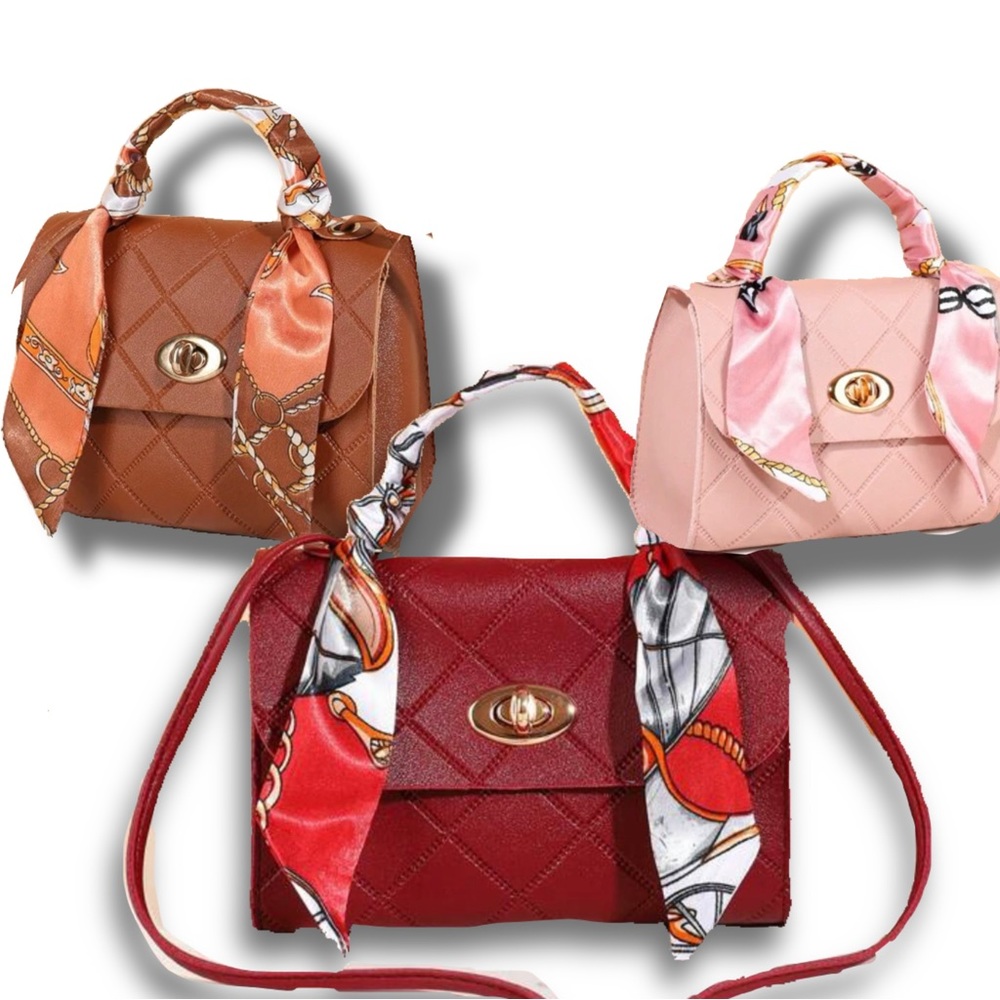 ✨NWT🔥1 PC Hand/Shoulder Bags w/ Twilly👜